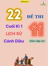 Tổng hợp 22 Đề thi cuối kì 1 Lịch sử 11 Cánh Diều (Kèm đáp án)